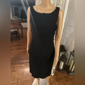 Blaack wool Anne Taylor shift dress, size 8